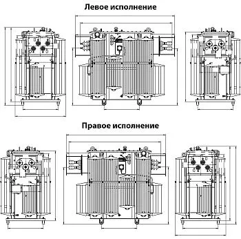 Фото чертежа ТМЗ 1600/10/0,4 Фото чертежа ТМЗ 1600/10/0,4